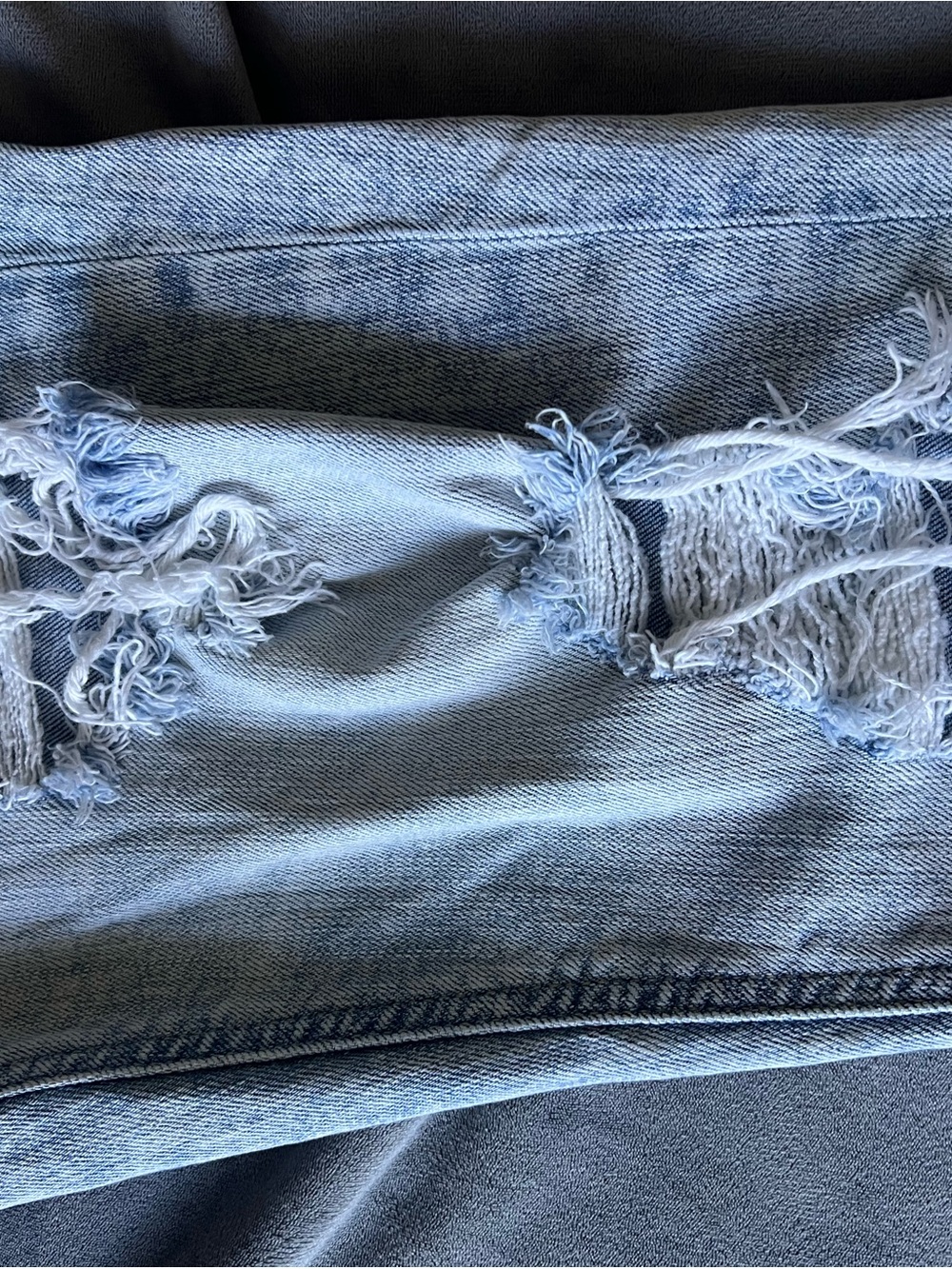 eunina Light Blue Distressed Boyfriend Jeans - Picture 7 of 9